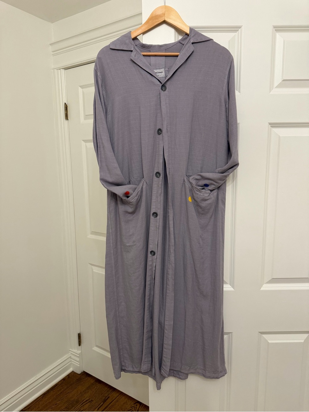 Bobo Chooses Light Lavendar Grey thin coat or dress or coverup
